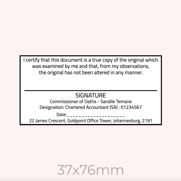 Certification Stamp - Image 2