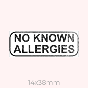 No Known Allergies Stamp