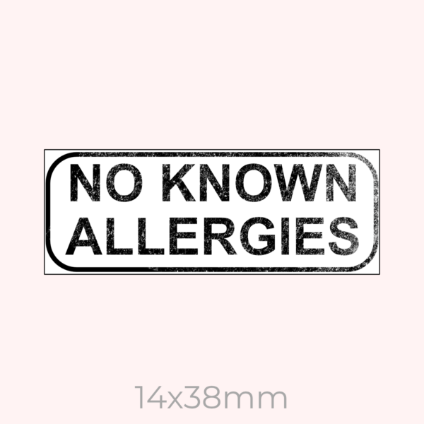 No Known Allergies Stamp