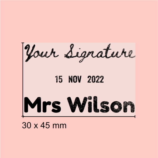 Teacher Signature Dater Stamp - Image 2