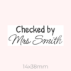 Checked by Stamp